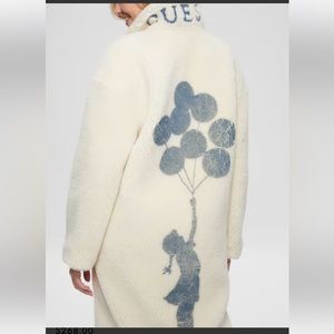 Banksy GUESS faux fur coat